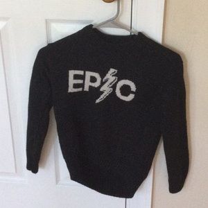 Black Graphic Sweater